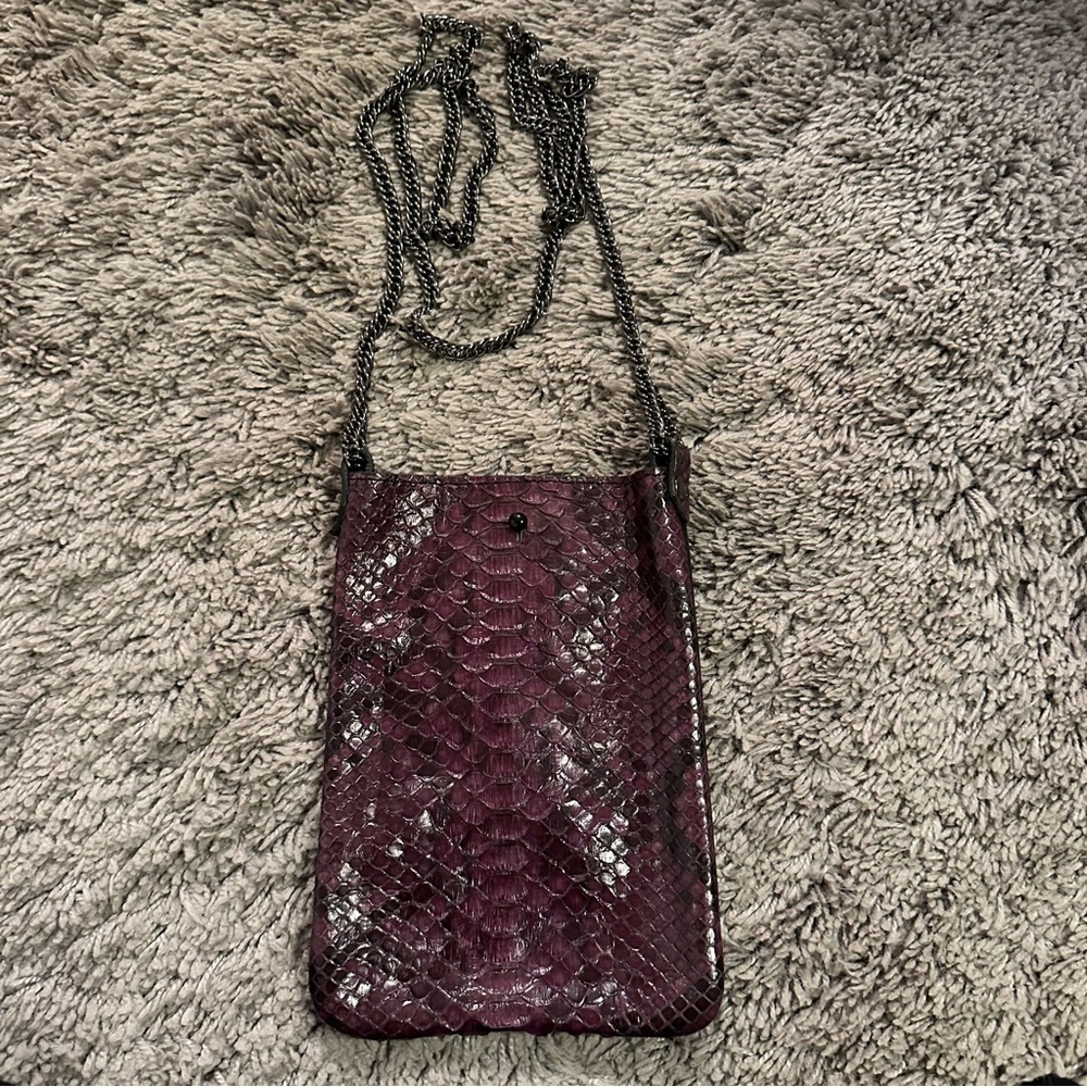 Mini phone pouch with chain